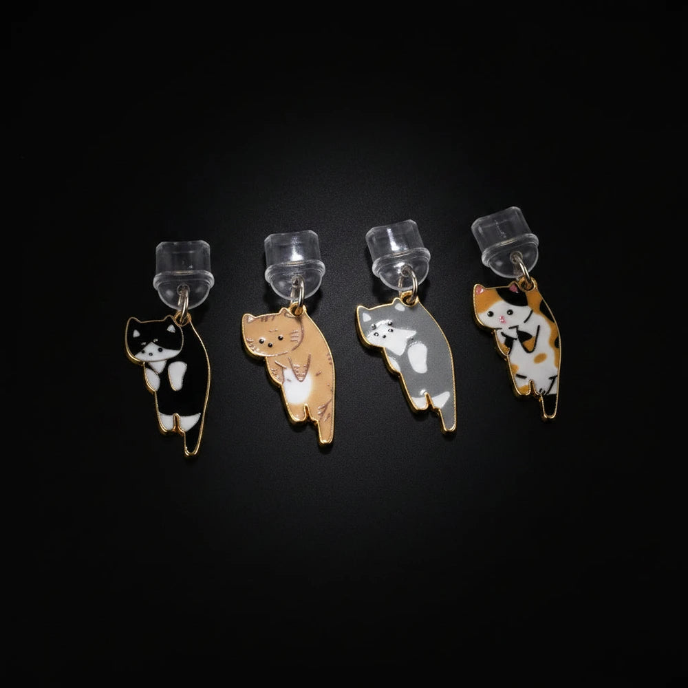 Black Cat Dust Plug Charm — Cursed Alloy Edition