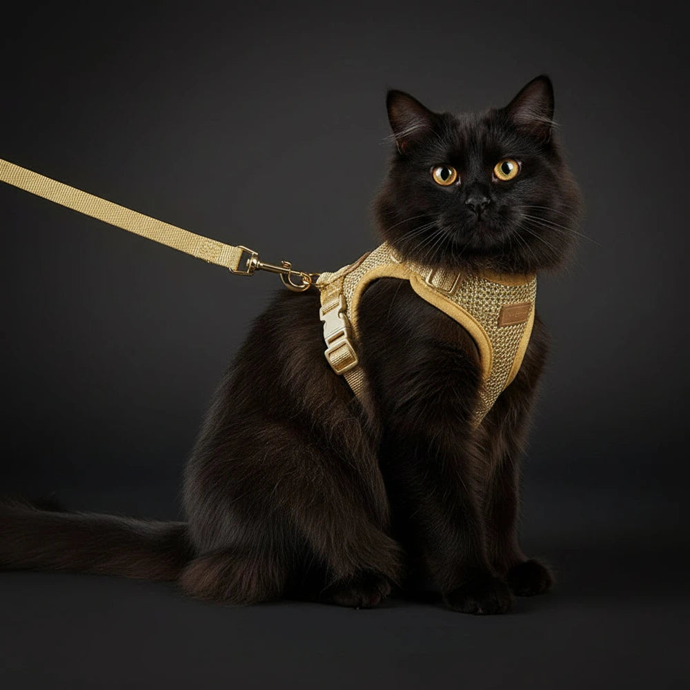 The Great Escape Plan — Bee Plaid Harness & Leash