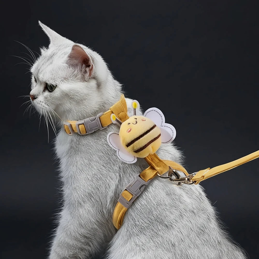 The Great Escape Plan — Bee Plaid Harness & Leash
