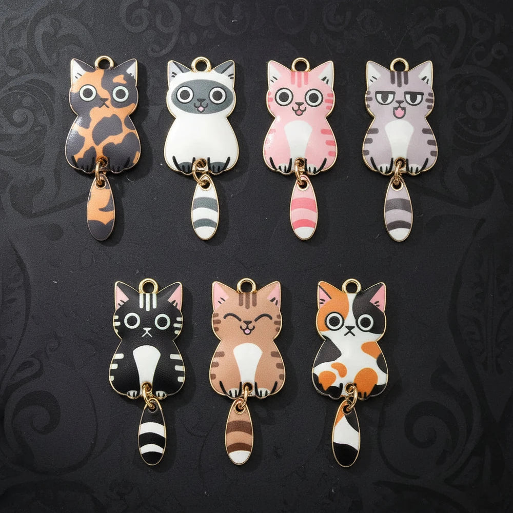 Tiny Cat Charms — 10 Little Troublemakers, One Pack