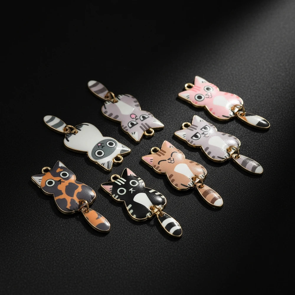 Tiny Cat Charms — 10 Little Troublemakers, One Pack