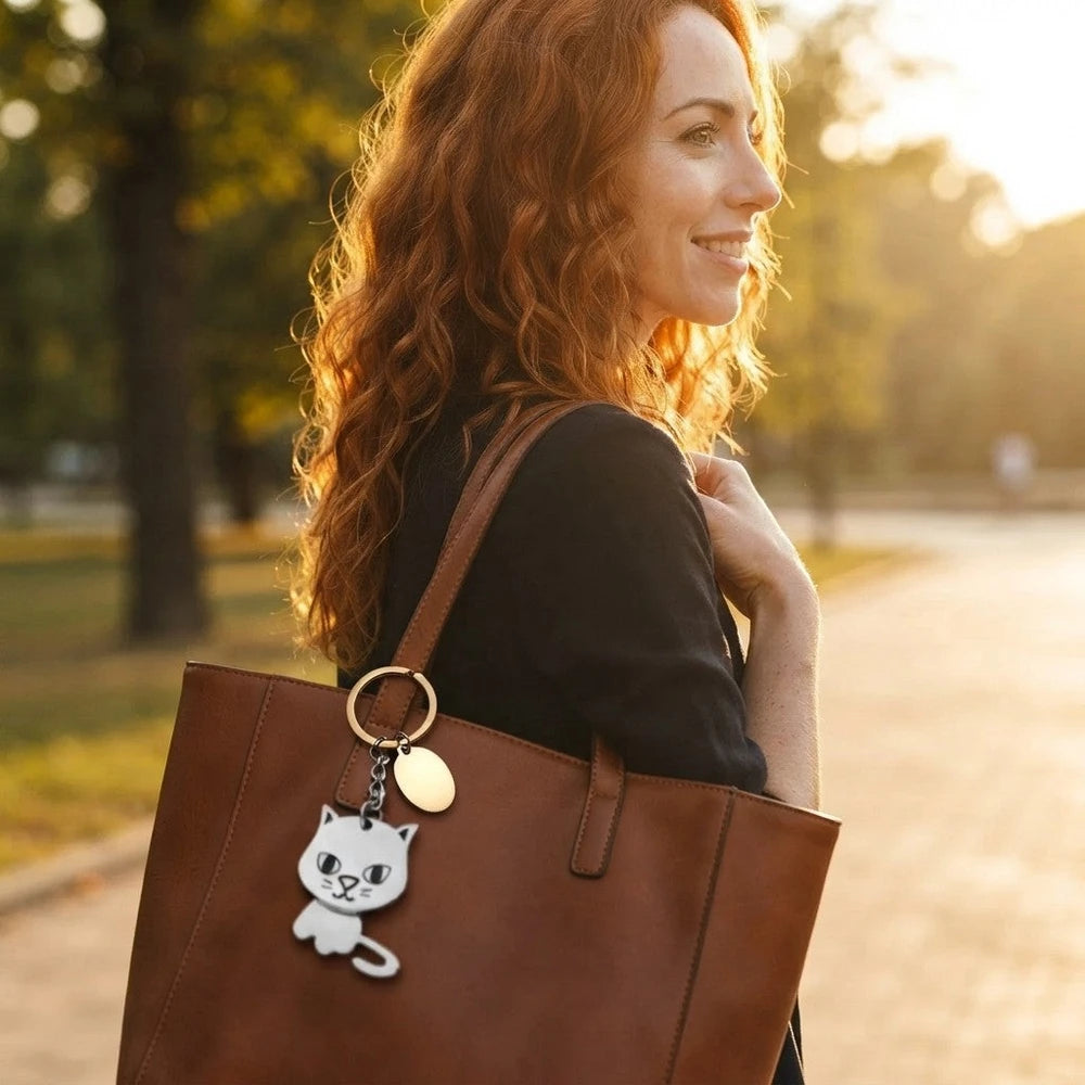 The Yes-Cat — Bobblehead Keychain