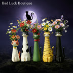 Neck Goals — Long-Necked Cat Resin Vase