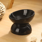 Tilt & Devour — Elevated Ceramic Cat Bowl (Dishwasher Safe, Obviously)