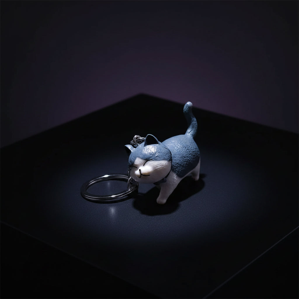 Cursed Cargo — Cartoon Kitten Keychain (Bad Luck Included)