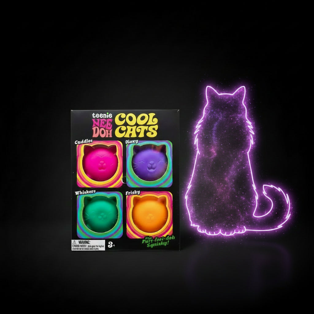 Tiny Troublemakers — Needoh Mini Cat Fidget 4-Pack
