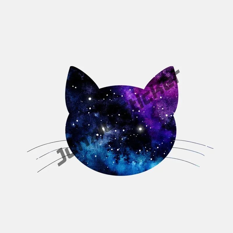 Cursed & Reflective — Black Cat Decal Sticker