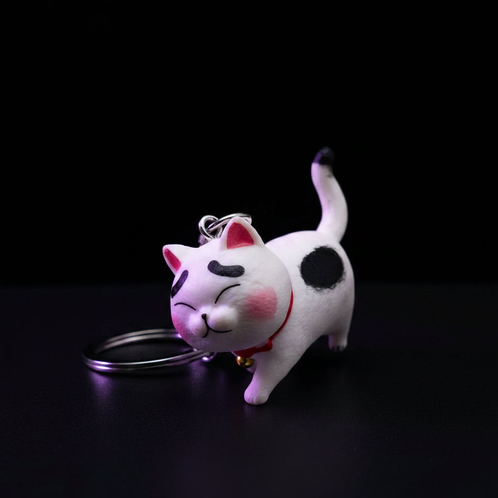 Cursed Cargo — Cartoon Kitten Keychain (Bad Luck Included)