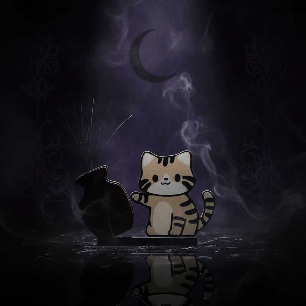 The Vase Pusher: Cat Fridge Magnet & Whisker Memorial Box (Chaos Included)