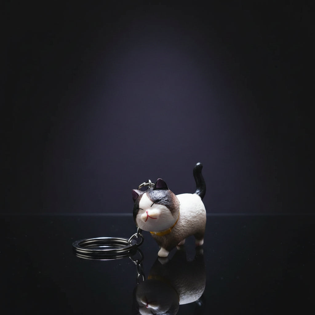 Cursed Cargo — Cartoon Kitten Keychain (Bad Luck Included)