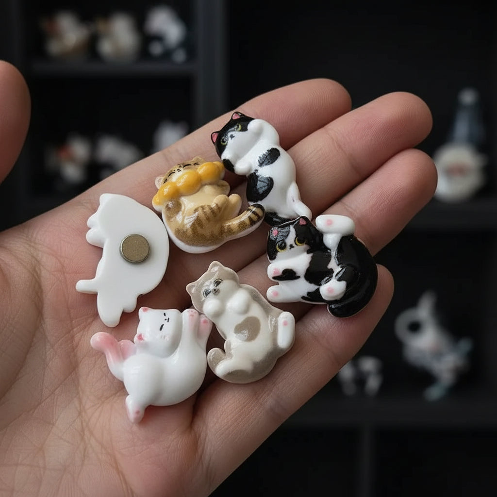 Stick Around — Resin Cat Fridge Magnet