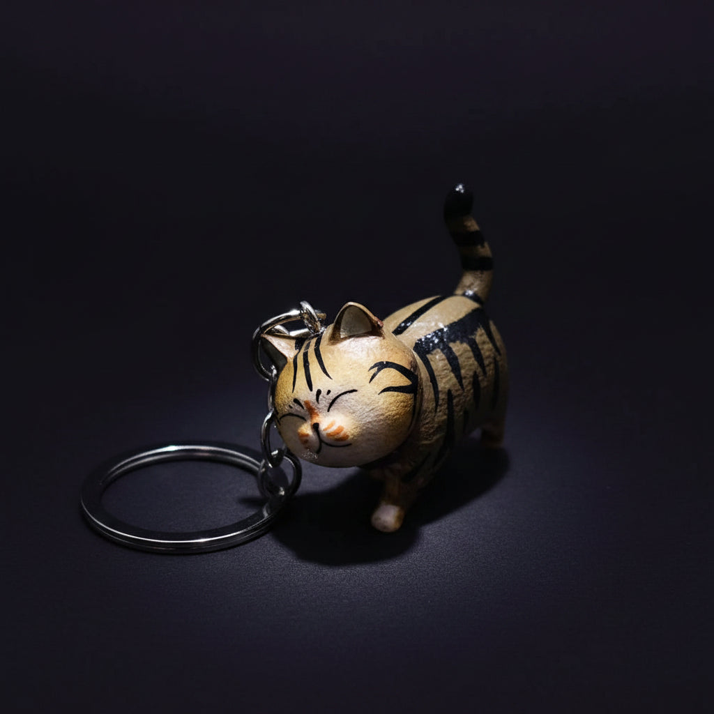 Cursed Cargo — Cartoon Kitten Keychain (Bad Luck Included)