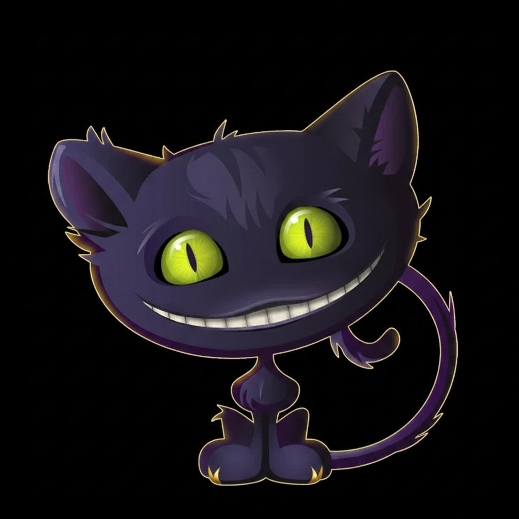 Cursed & Reflective — Black Cat Decal Sticker