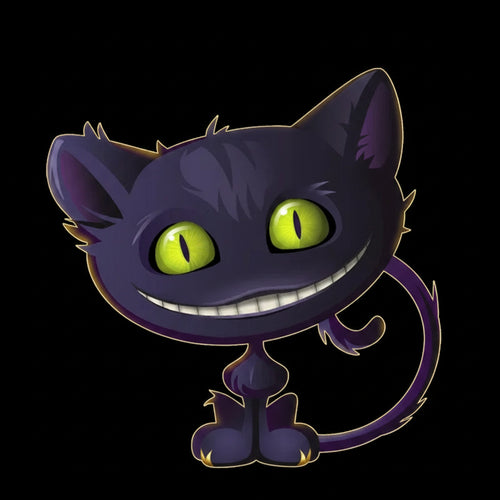 Cursed & Reflective — Black Cat Decal Sticker