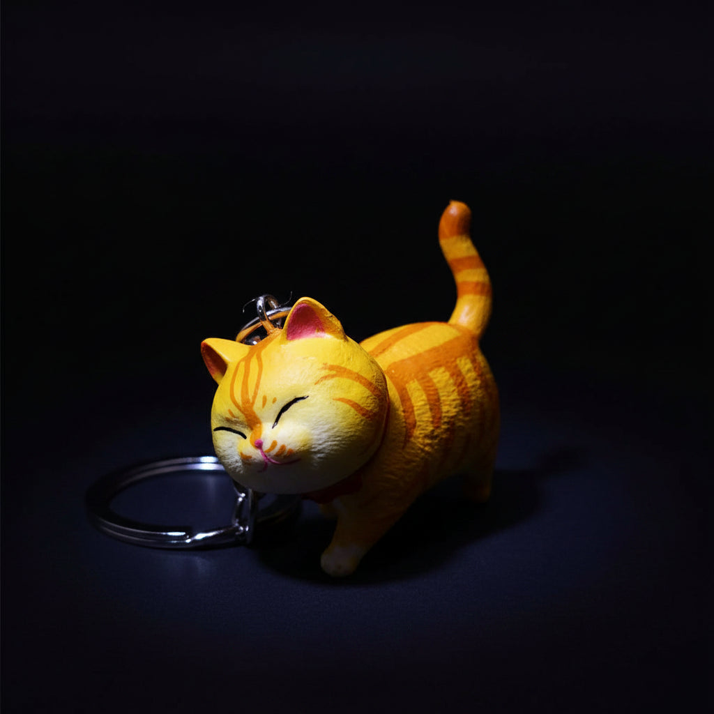 Cursed Cargo — Cartoon Kitten Keychain (Bad Luck Included)