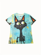 🖤 Black Cat Tee – Drip Chaos Energy