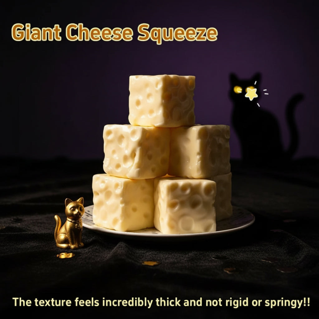 🧀 The Cube of Calm — Squishy Cheese Stress Ball