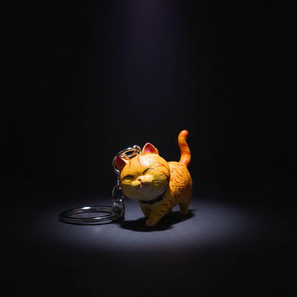 Cursed Cargo — Cartoon Kitten Keychain (Bad Luck Included)