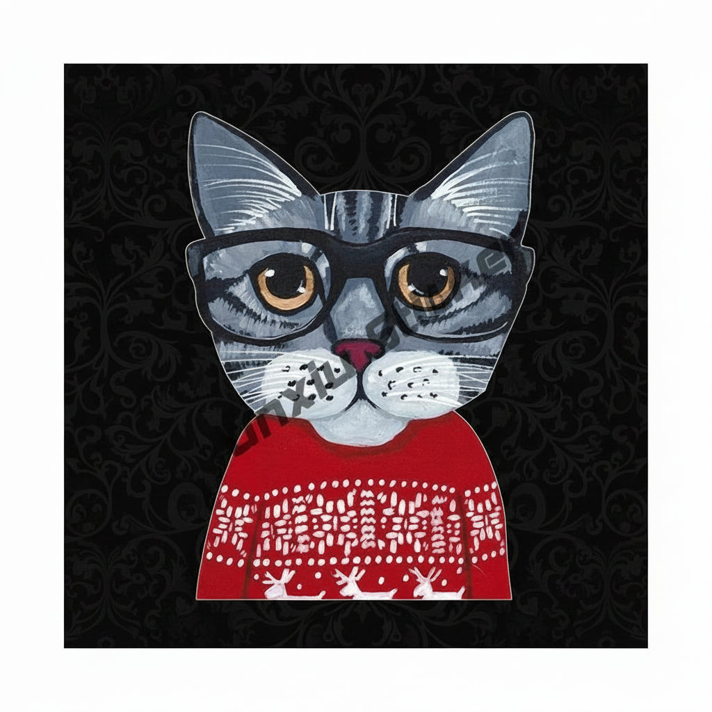 Cursed & Reflective — Black Cat Decal Sticker