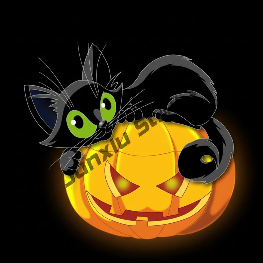 Cursed & Reflective — Black Cat Decal Sticker