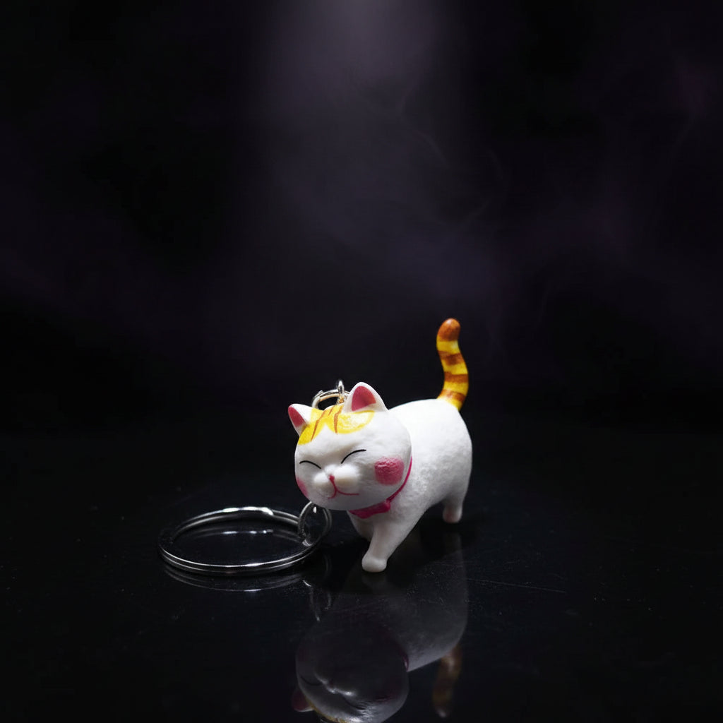 Cursed Cargo — Cartoon Kitten Keychain (Bad Luck Included)