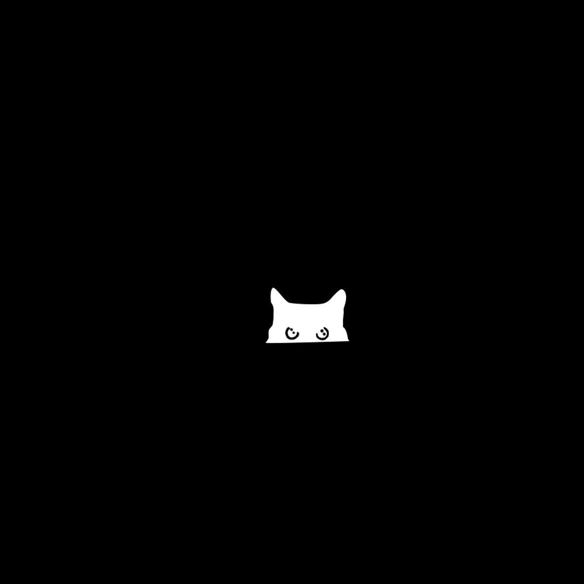 They See Me Rollin' — Peeking Cat Vinyl Sticker
