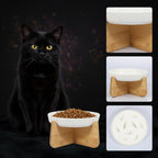 🍽️ The High Table — Elevated Ceramic Slow Feeder Cat Bowl