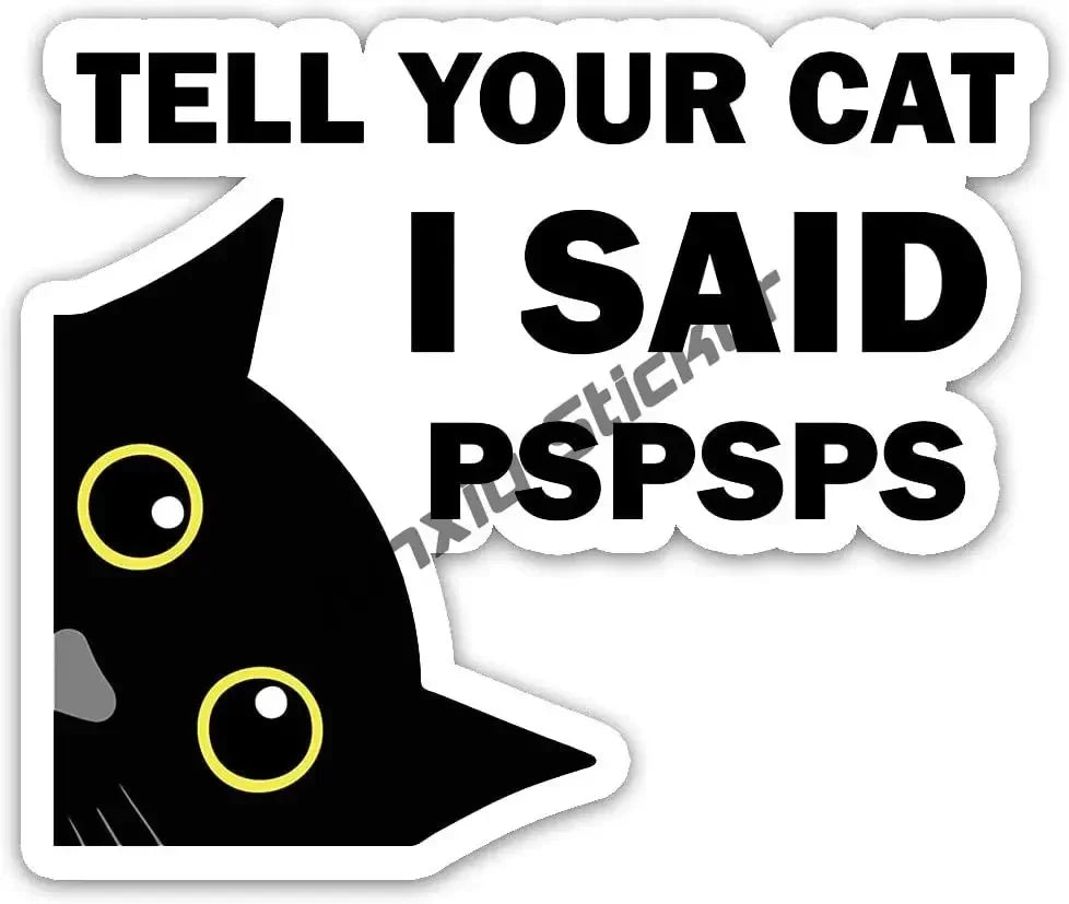 Cursed & Reflective — Black Cat Decal Sticker