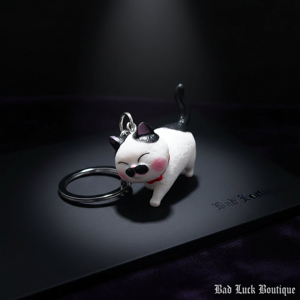 Cursed Cargo — Cartoon Kitten Keychain (Bad Luck Included)
