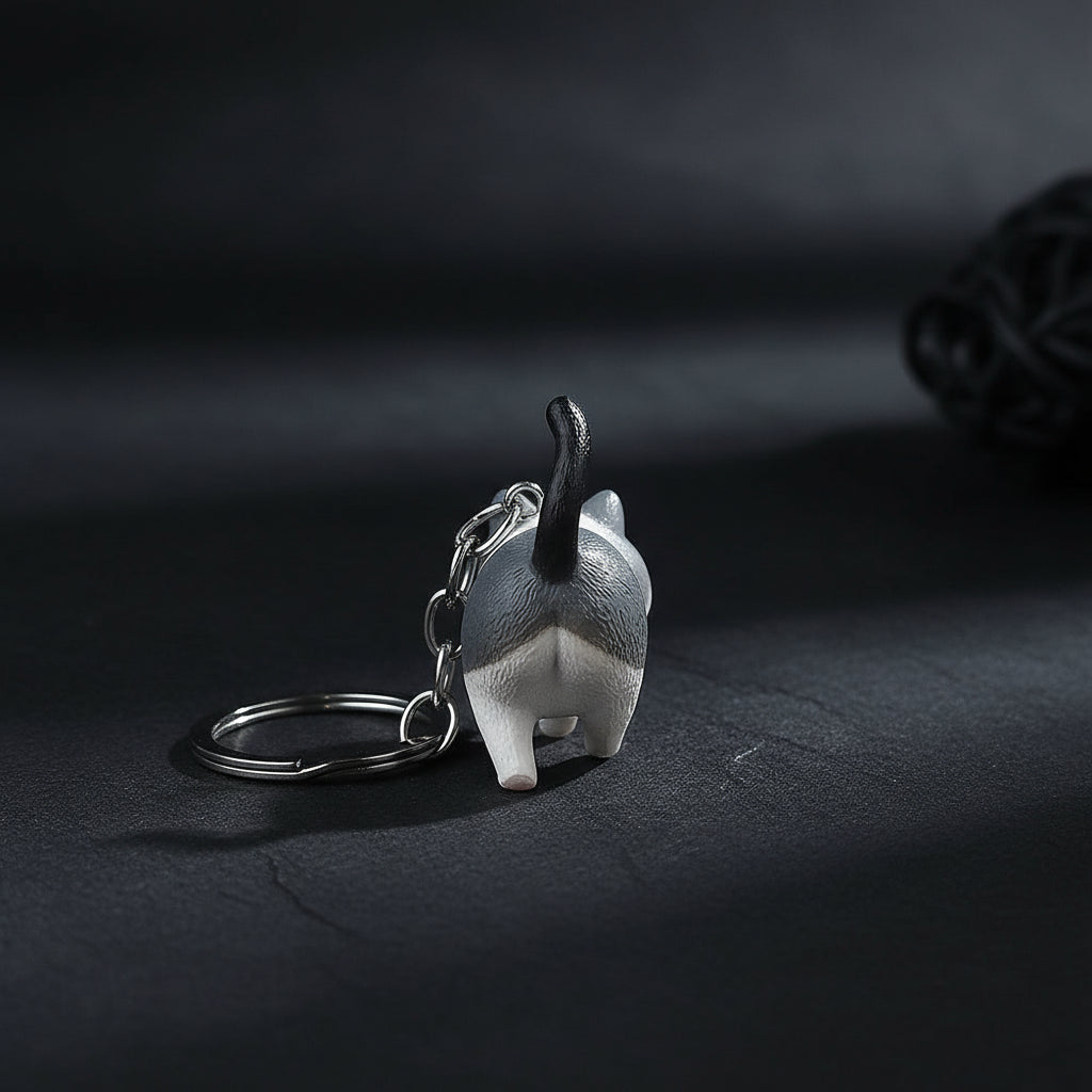 Cursed Cargo — Cartoon Kitten Keychain (Bad Luck Included)