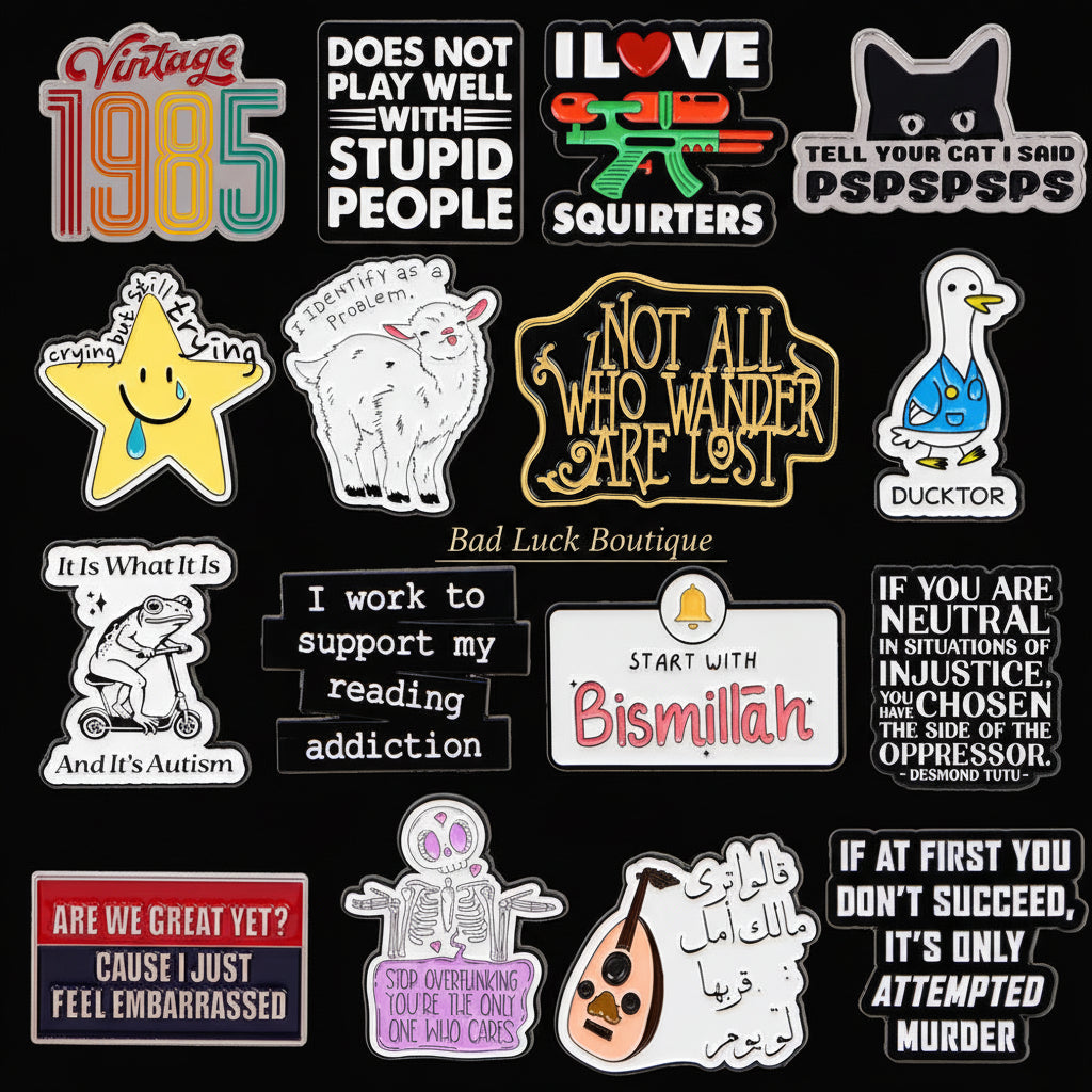 Cursed Cute — Cat Enamel Pins