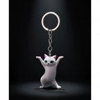 Cursed Cargo — Cartoon Kitten Keychain (Bad Luck Included)