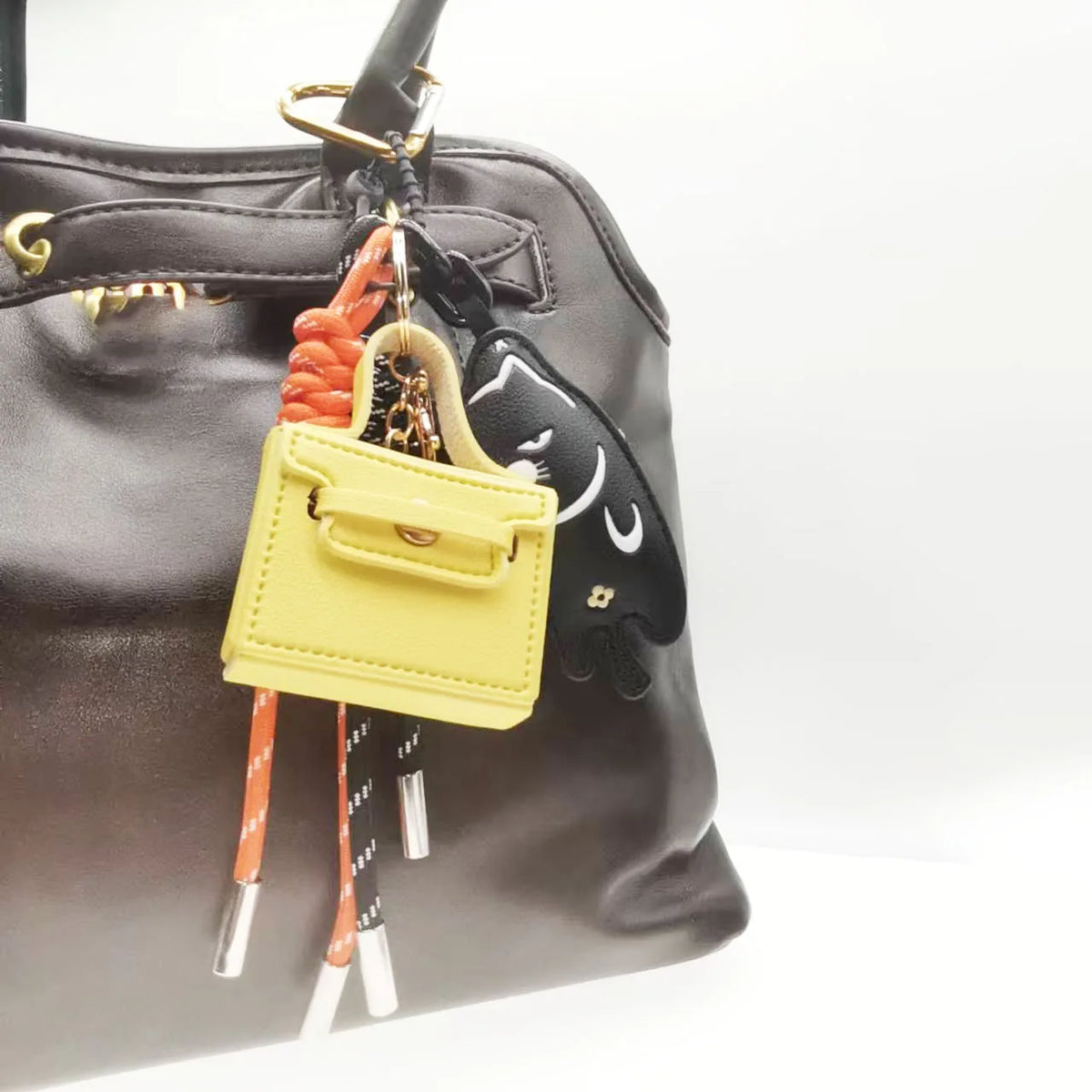 The Familiar Charm — Black Cat Bag Pendant