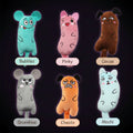 🐾 Plush Cat Toy – Teeth, Claws & Squeaky Chaos