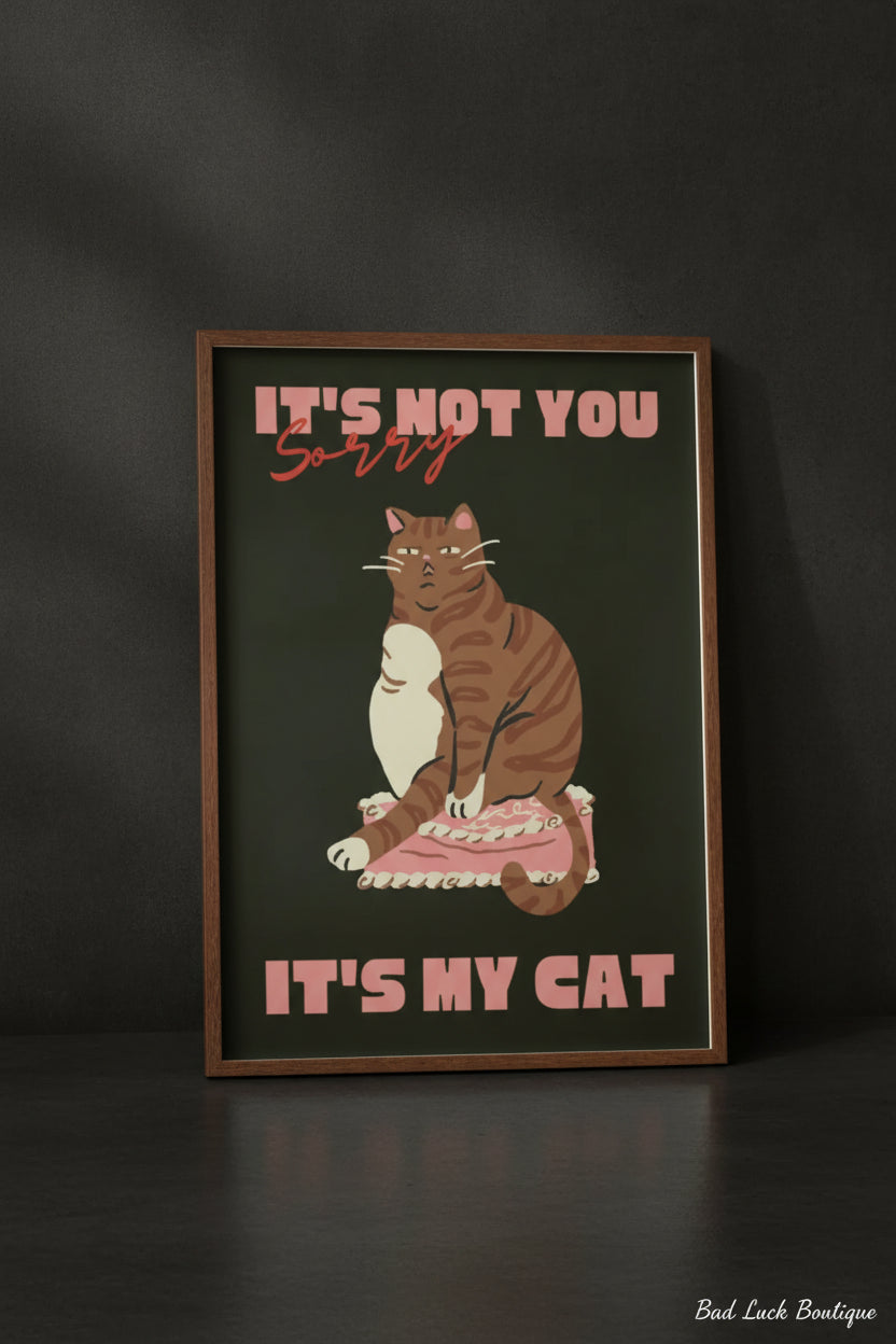 🖤 Black Cat Print – Judging You Silently
