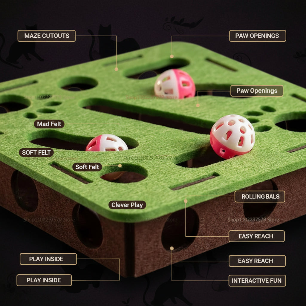 The Boredom Destroyer — Multi-Level Cat Maze Ball Track