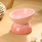 Tilt & Devour — Elevated Ceramic Cat Bowl (Dishwasher Safe, Obviously)