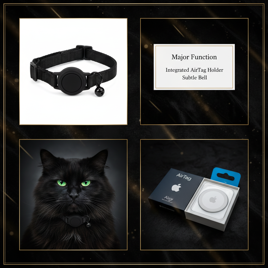 Found You, Furball — Reflective Cat & Dog Collar with AirTag Holder