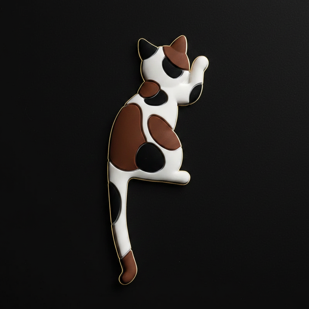 Calico Cat Magnet Close-up