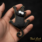 Cat Magnet in Hand - Dark Nails