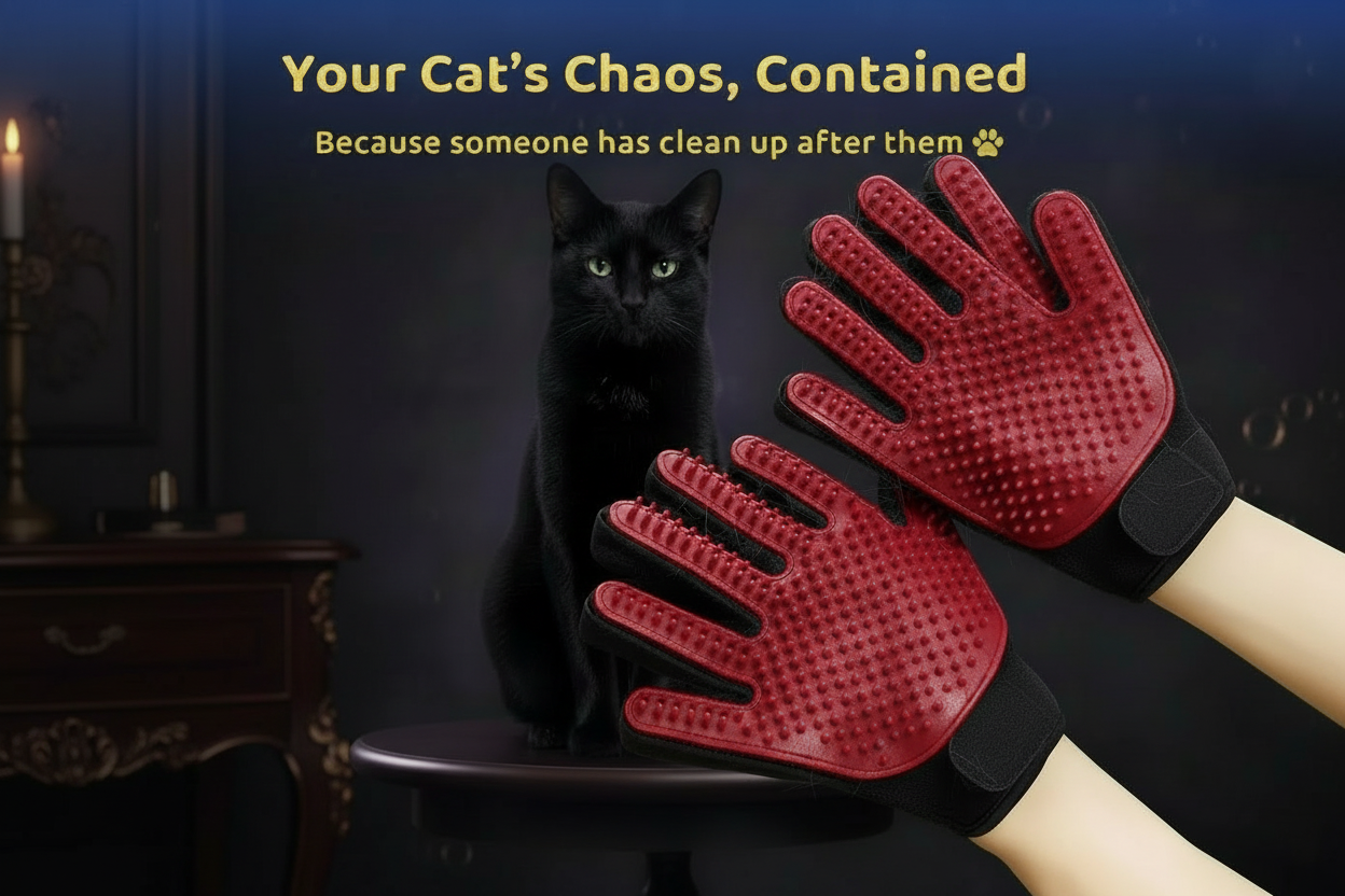 🖤 Grooming Glove – Cute but Hairy Situation