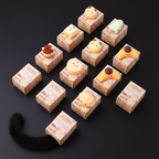 Dark Flat Lay Grid with Cat Tail