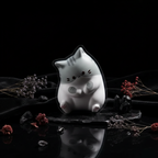 Grey chubby cat squishy toy - premium product photo