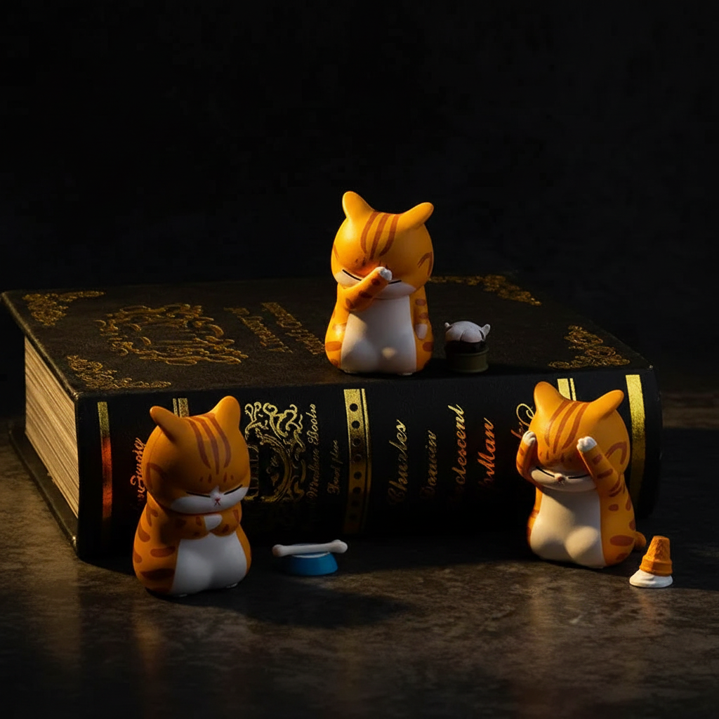 Orange Tabby on Book