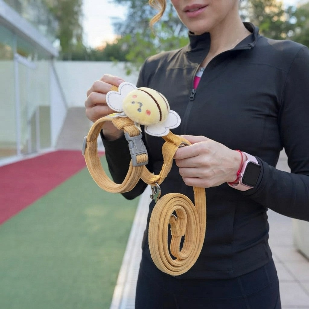 The Great Escape Plan — Bee Plaid Harness & Leash