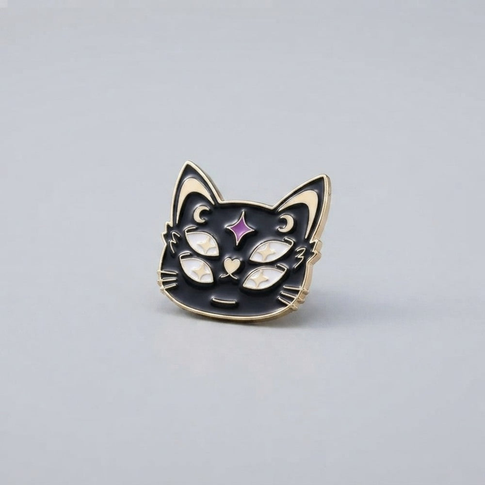 The Witch's Familiar — Black Cat Enamel Pin (Cursed, Obviously)