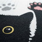 🐾 You're Here. The Cat Is Judging You. — Black & White Cat Welcome Mat