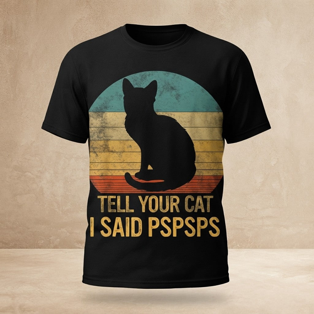 Pspsps — Retro Cat Tee