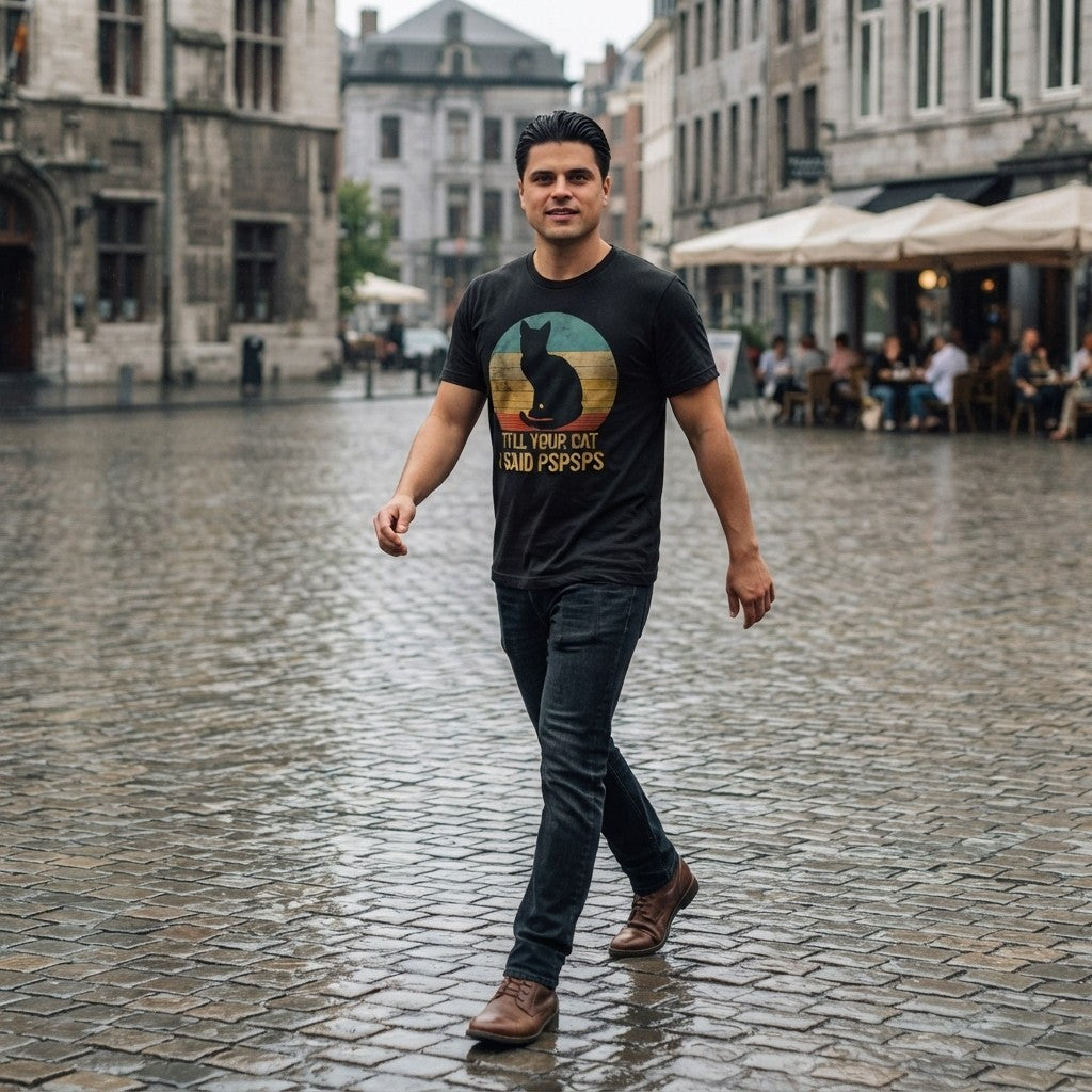 Pspsps — Retro Cat Tee
