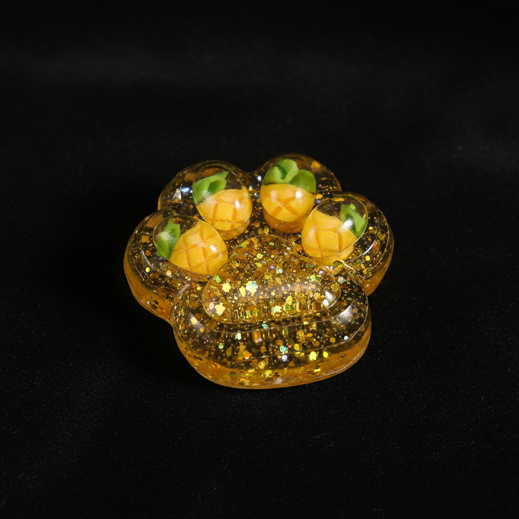 Pineapple Yellow — Cat Paw Stress Cube